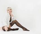 Ally: 1940s Polka Dot Flashback Thigh Highs. Petite to Plus Size