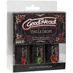 Goodhead Tingle Drops Strawberry Apple Watermelon 3 Piece Set 29ml ea > Lube > Oral Gels & Sprays