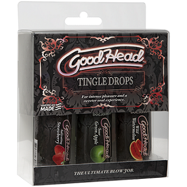 Goodhead Tingle Drops Strawberry Apple Watermelon 3 Piece Set 29ml ea > Lube > Oral Gels & Sprays