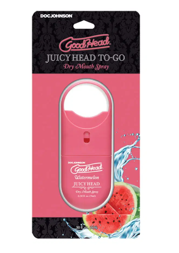 GoodHead Juicy Head Dry Mouth Spray To-Go Watermelon 0.30 fl. oz. > Lube > Oral Gels & Sprays