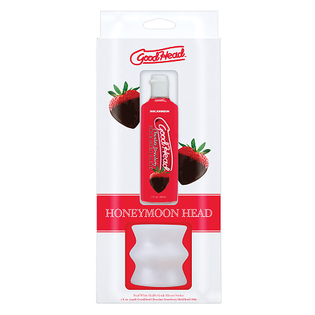GoodHead Honeymoon Head Kit 4 oz Chocolate Strawberry Glide Stroker > Lube > Oral Gels & Sprays