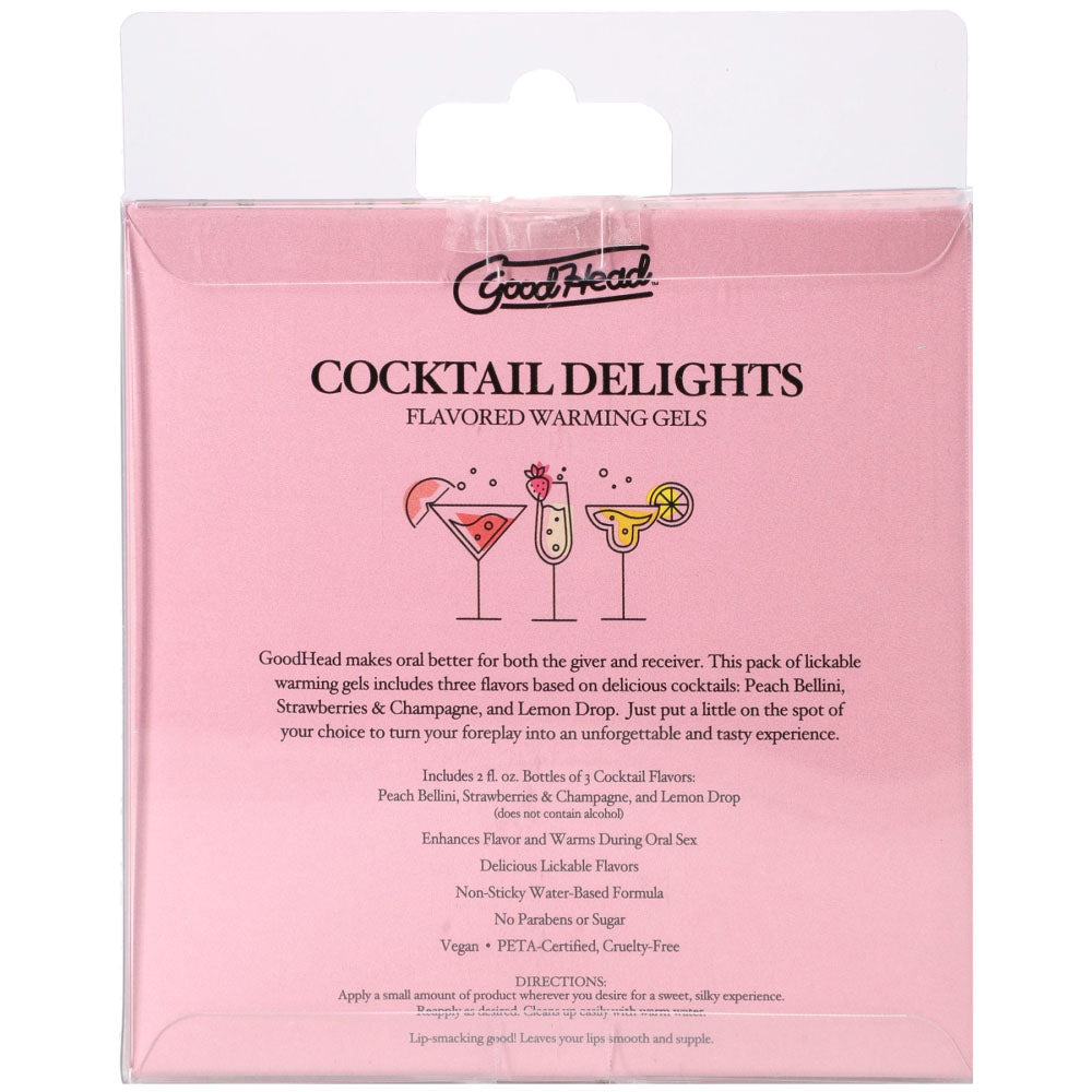GoodHead Cocktail Delights Edible Oral Gel 3 Pack Flavors Edible