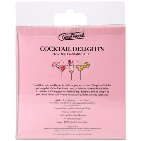 GoodHead Cocktail Delights Edible Oral Gel 3 Pack Flavors Edible