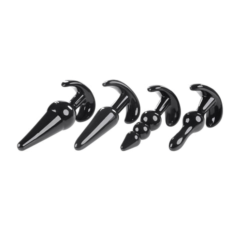 Selopa Intro To Plugs Black Butt Plugs Set of 4 > Anal Range > Butt Plug Kits
