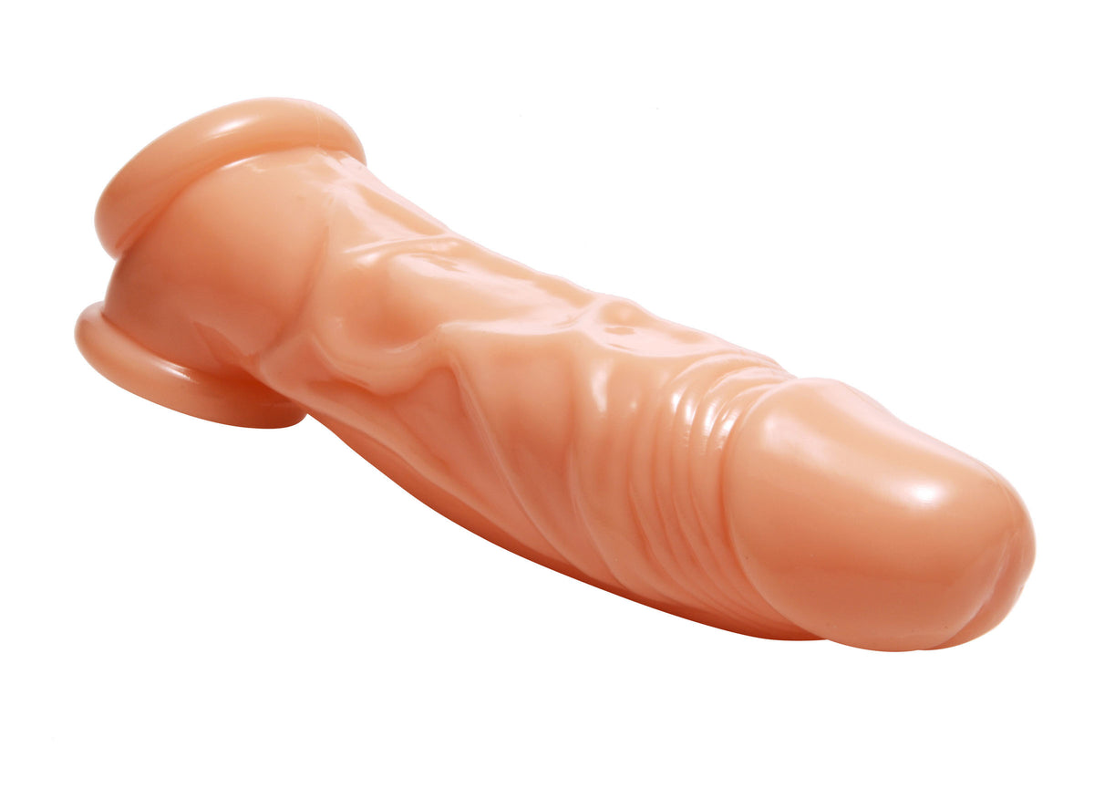 Size Matters Realistic Flesh Penis Enhancer and Ball Stretcher 8 Inch > Sex Toys For Men > Penis Sleeves