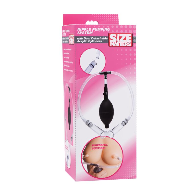 Nipple Pumping System with Dual Cylinders 2.75 Inches Nipple Suckers