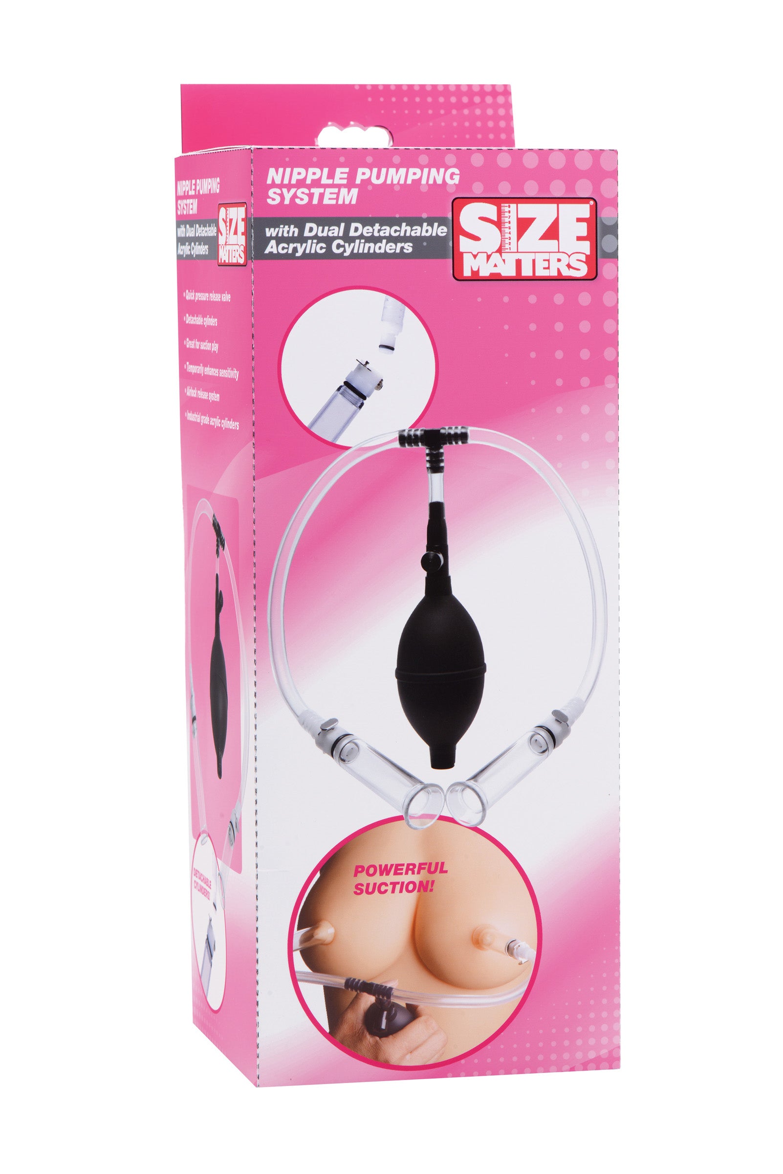 Nipple Pumping System with Dual Cylinders 2.75 Inches Nipple Suckers