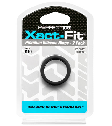Xact-Fit #10 1in 2 Pk Precision Cock Ring Set COCK RING Set