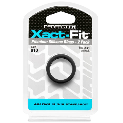 Xact-Fit #10 1in 2 Pk Precision Cock Ring Set COCK RING Set