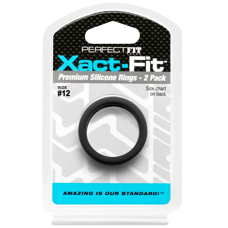 Xact-Fit #12 1.2in 2 Pk Precision Cock Ring Set COCK RING Set