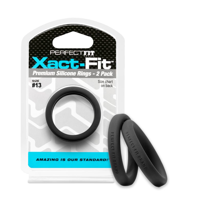 Xact Fit Size 13 Silicone Cock Rings 1.3 Inch 2 Pack > Cock Ring > Sets