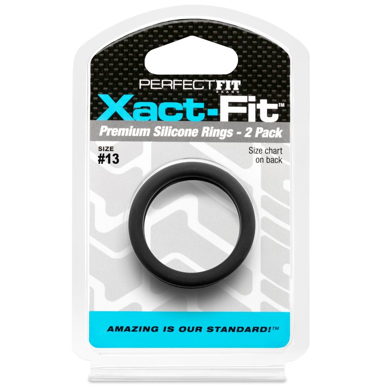 Xact Fit Size 13 Silicone Cock Rings 1.3 Inch 2 Pack > Cock Ring > Sets