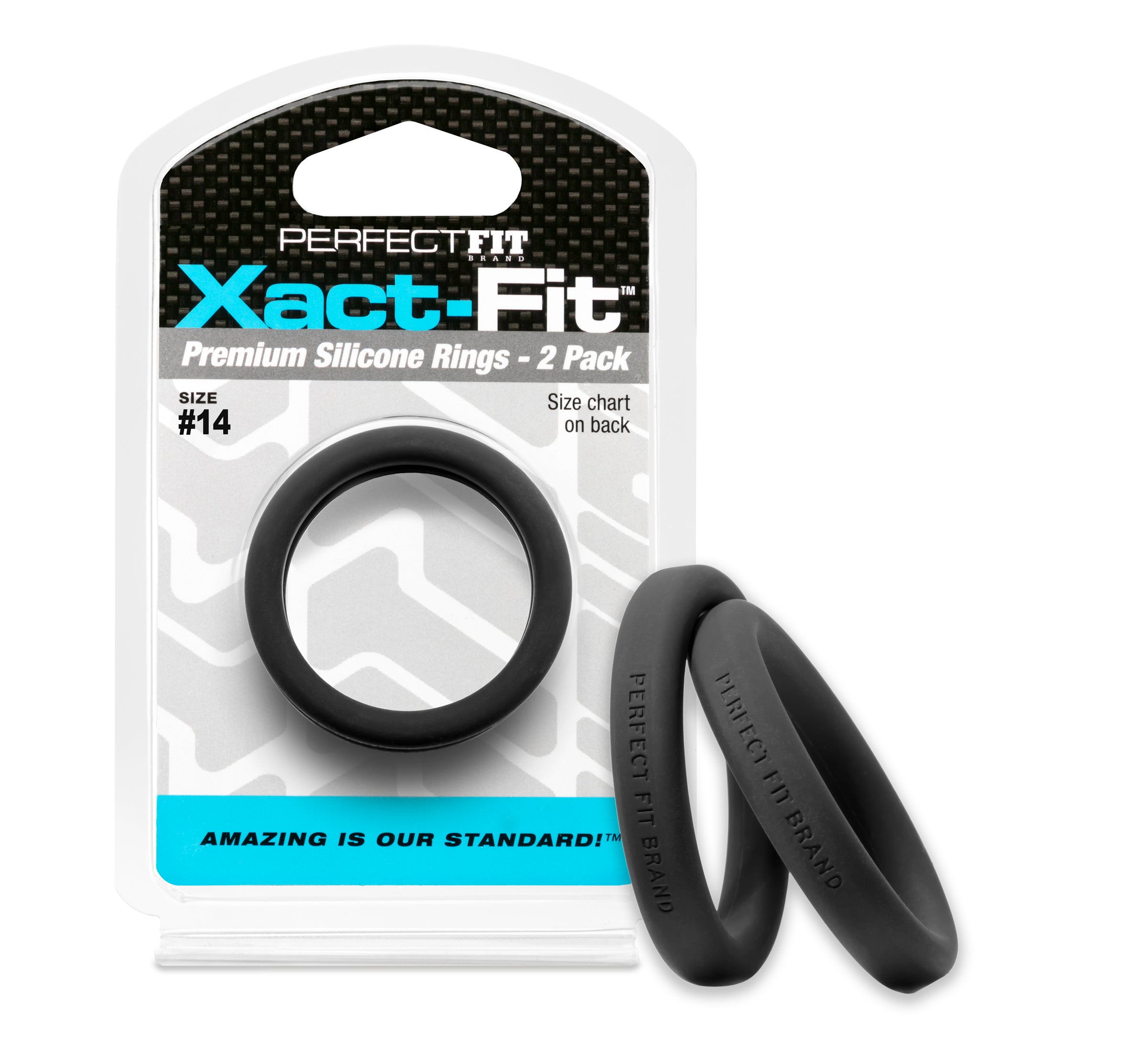 PlayZone Xact-Fit Ring 2-Pack – Precision Fit Cock Rings Black COCK RING Set