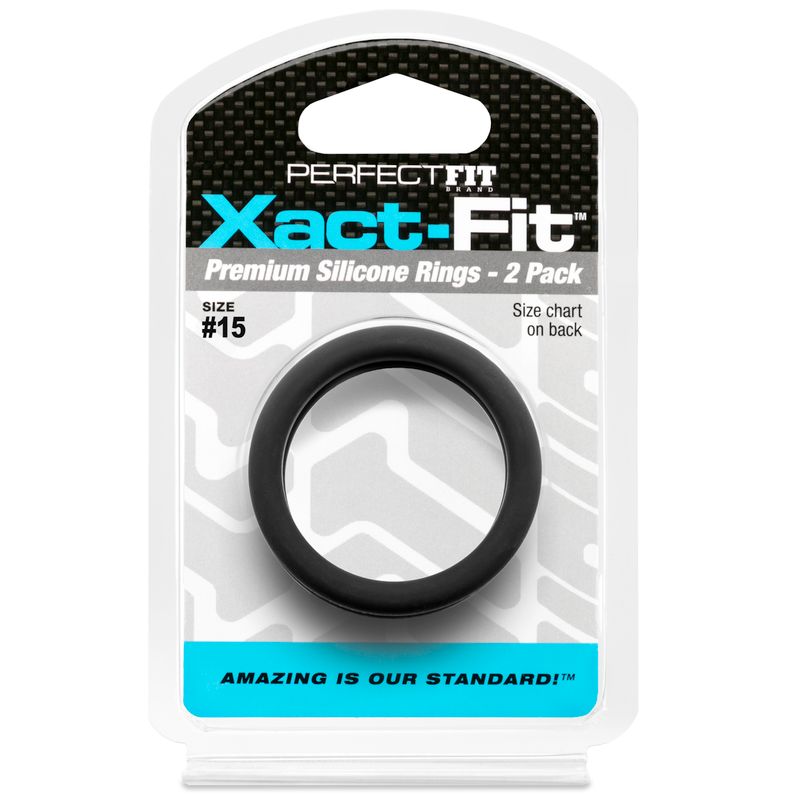 Xact-Fit Precision Sizing Ring 2-Pack for Adult Intimacy Use COCK RINGS