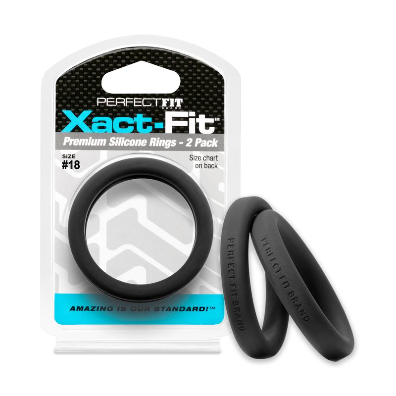 Xact-Fit Precision Fit Male Rings 2-Pack – Comfortable Stretch Cock Rings COCK RING Set