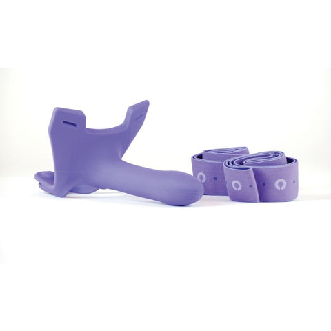 Zoro Hands Free Strap-On Dildo with S/M and XL Waistbands Purple STRAP-ONS