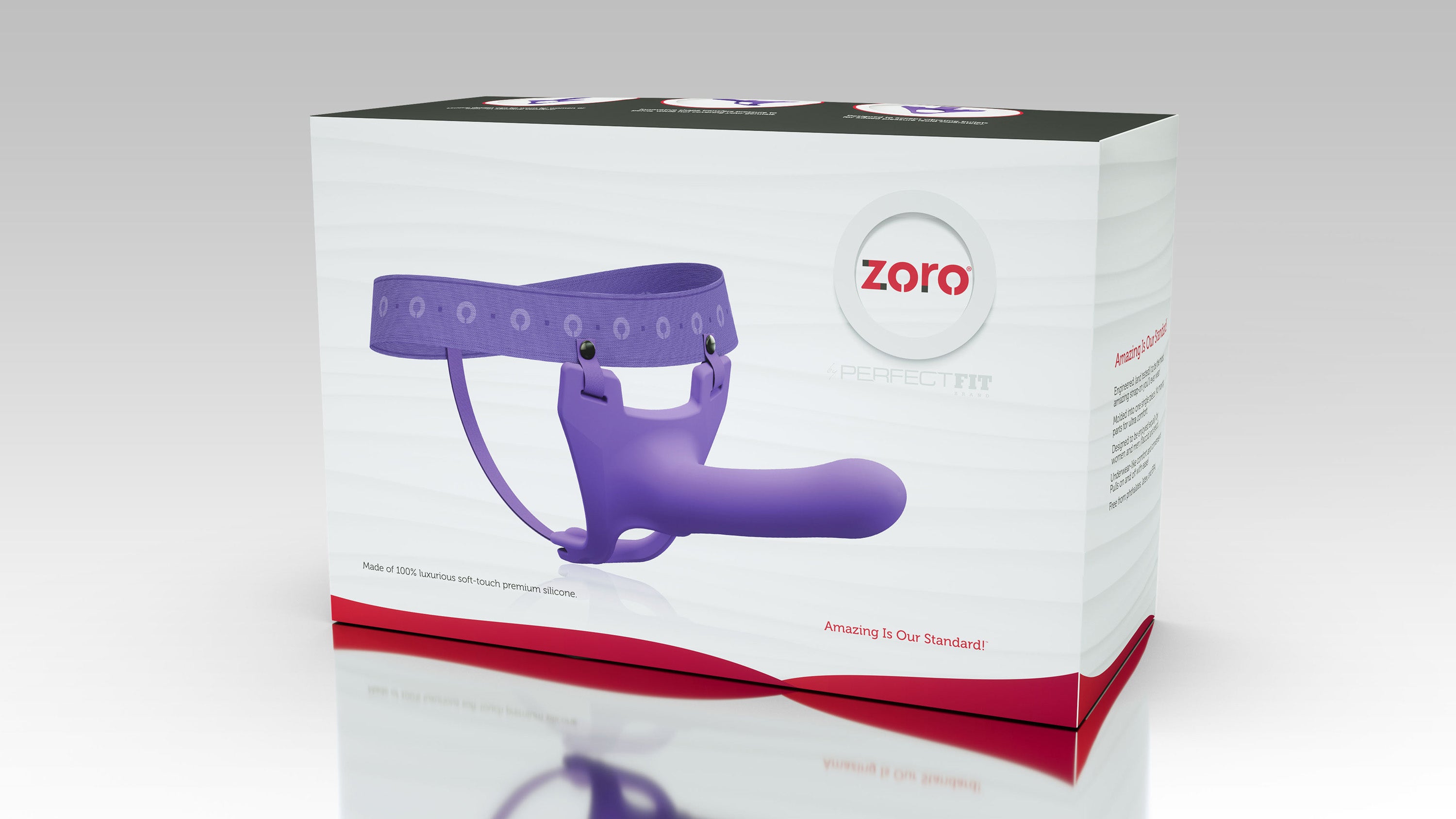 Zoro Hands Free Strap-On Dildo with S/M and XL Waistbands Purple STRAP-ONS