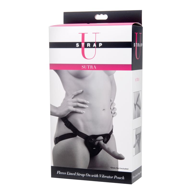 Sutra Fleece Lined Strap On With Vibrator Pouch > Dildos > Strap On Harnesses