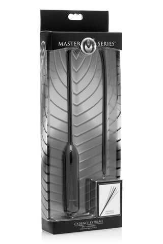 Cadence Extreme 10x Vibrating Urethral Sound with 14 Inches Insertable Length Black Sounding Rods