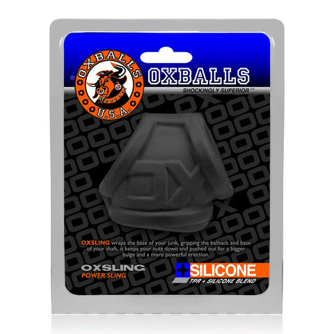 OxBalls Oxsling Silicone Power Sling Black Ice COCK RINGS Sling