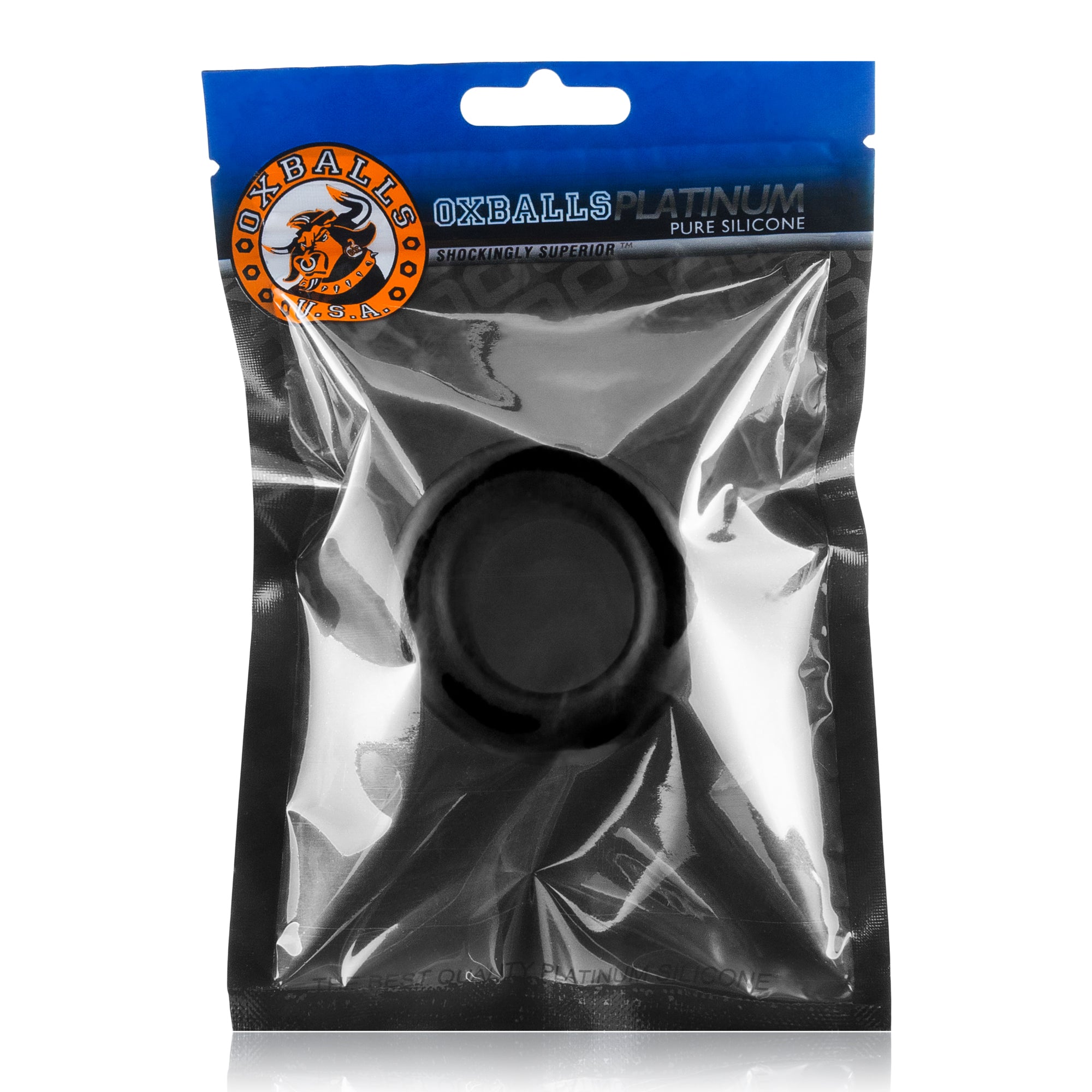 Balls T (Black) – Platinum Cure SofFlex Silicone Ballstretcher > Sex Toys For Men > Ball Stretchers