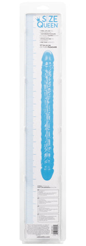 Size Queen 17 Inch Double-Ended Blue Dildo for Intimate Play Double Dongs