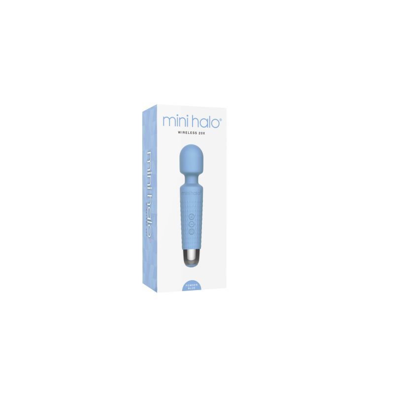 Shibari Mini Wand Halo (Powder Blue) – Powerful Wand Massager with 20 Vibration Patterns and Bendable Neck > Sex Toys > Mini Massagers