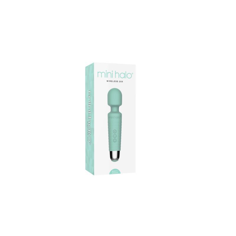 Shibari Mini Halo Wireless 20X Minty Green Massage Wand Electric Massager