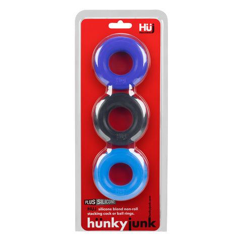 Huj3 C Ring 3 Pack by Hunkyjunk for Enhanced Pleasure and Comfort COCK RING Set