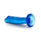 B Yours Sweet N Small 6 Inch Blue Realistic Dildo with Suction Cup > Dildos > Slim Dildos