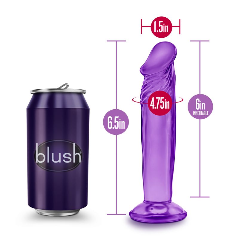 B Yours Sweet n' Small (Purple) – 6 Inch Suction Cup Dildo > Dildos > Slim Dildos