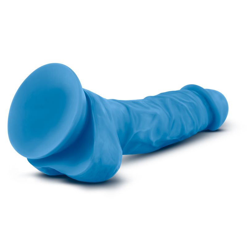 Neo 7.5 Inch Dual Density Cock With Balls (Neon Blue) – 7.5 Inch Realistic Dildo > Dildos > Realistic Dildos