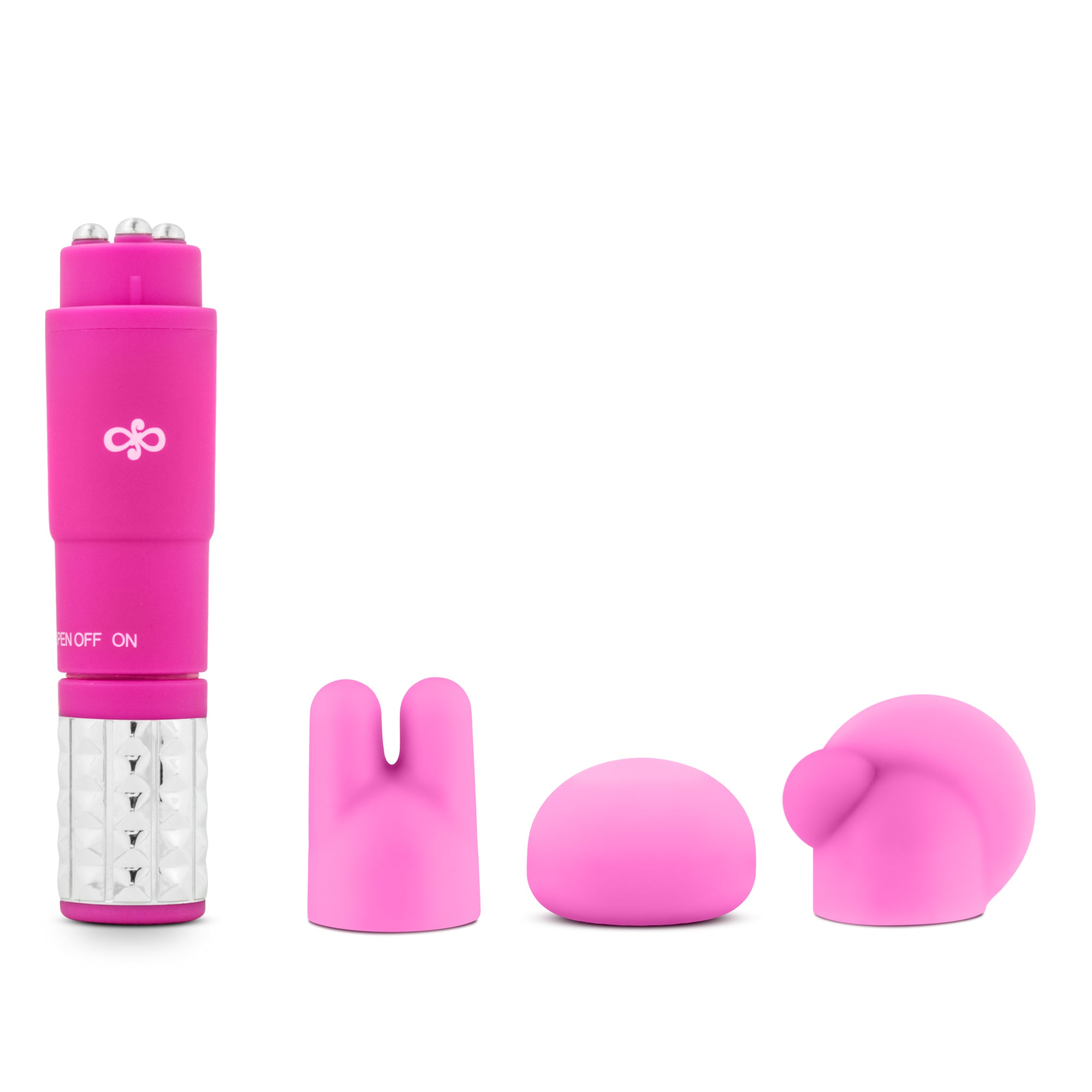 Rose Revitalize Massage Kit Pink with 3 Silicone Attachments > Sex Toys For Ladies > Finger Vibrators