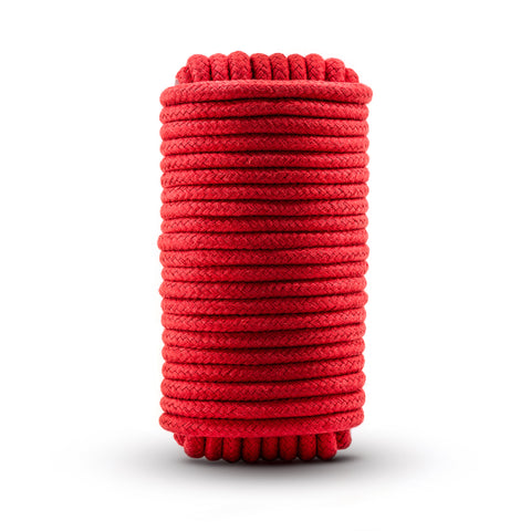 Temptasia Bondage Rope 10 Meter Red Cotton Restraint Rope for Sensual Play