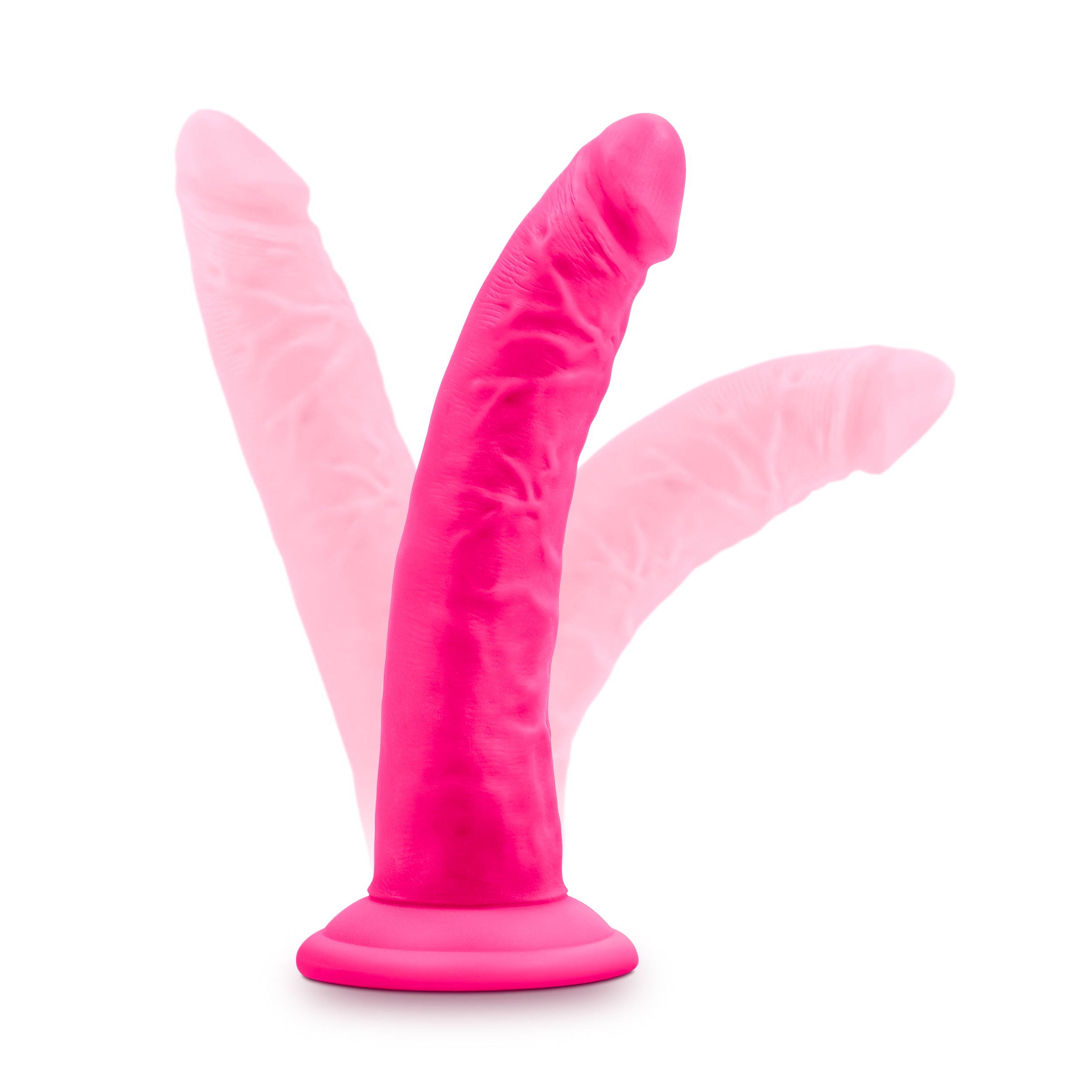 Neo Elite 7.5 Inch Dual Density Silicone Dildo Neon Pink DONGS