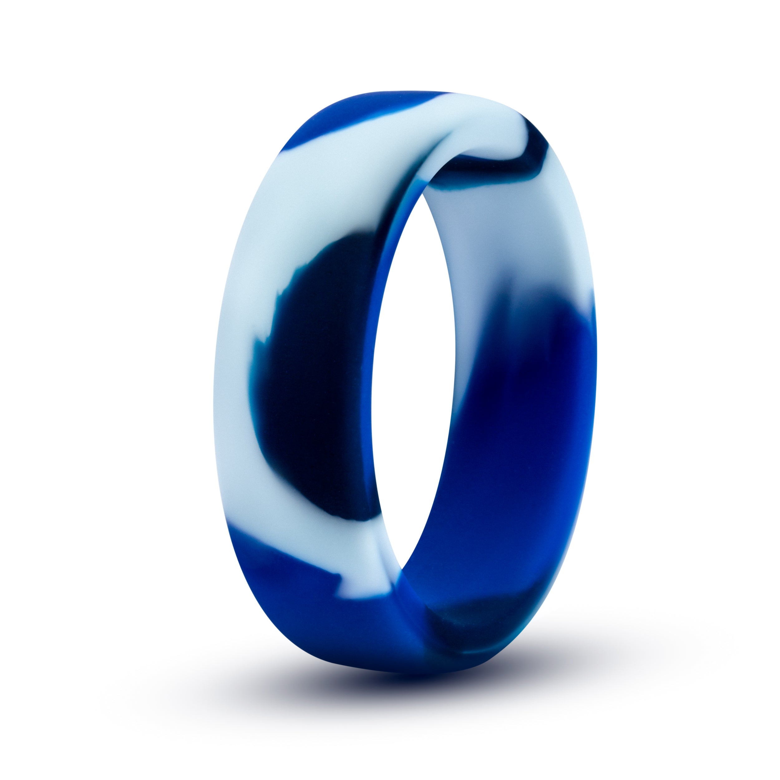 Performance Silicone Camo Cock Ring 1.5in Blue Camouflage Toy COCK RINGS