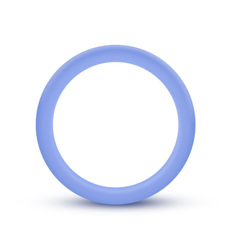 Performance Silicone Glo Cock Ring Blue Glow 1.5in for Comfort COCK RINGS