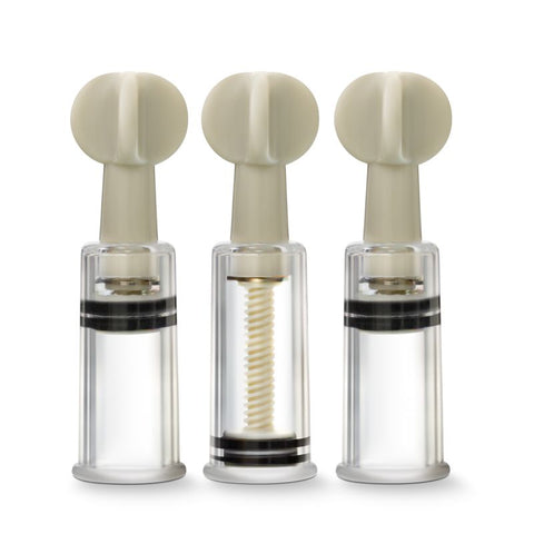 Temptasia Nipple and Clit Twist Suckers 3 Piece Set for Enhanced Sensitivity PUMPS