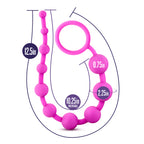 Luxe Silicone 10 Beads Pink 12.5 Inch Anal Toy > Anal Range > Anal Beads