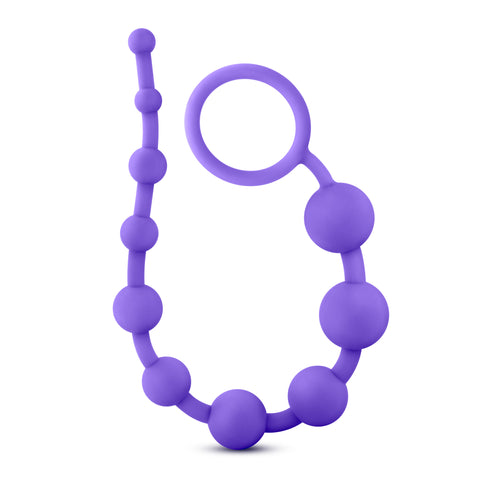 Luxe Silicone 10 Beads Purple 12.5 Inch Length Beads