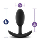Luxe Wearable Vibra Slim Plug Black Medium