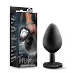 Temptasia Medium Black Bling Butt Plug Satin Smooth Anal Toy > Anal Range > Butt Plugs