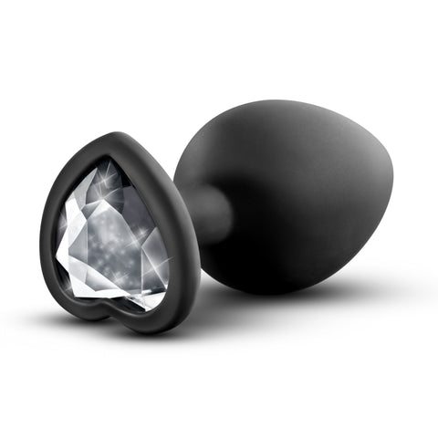 Temptasia Medium Black Bling Butt Plug Satin Smooth Anal Toy Butt Plugs
