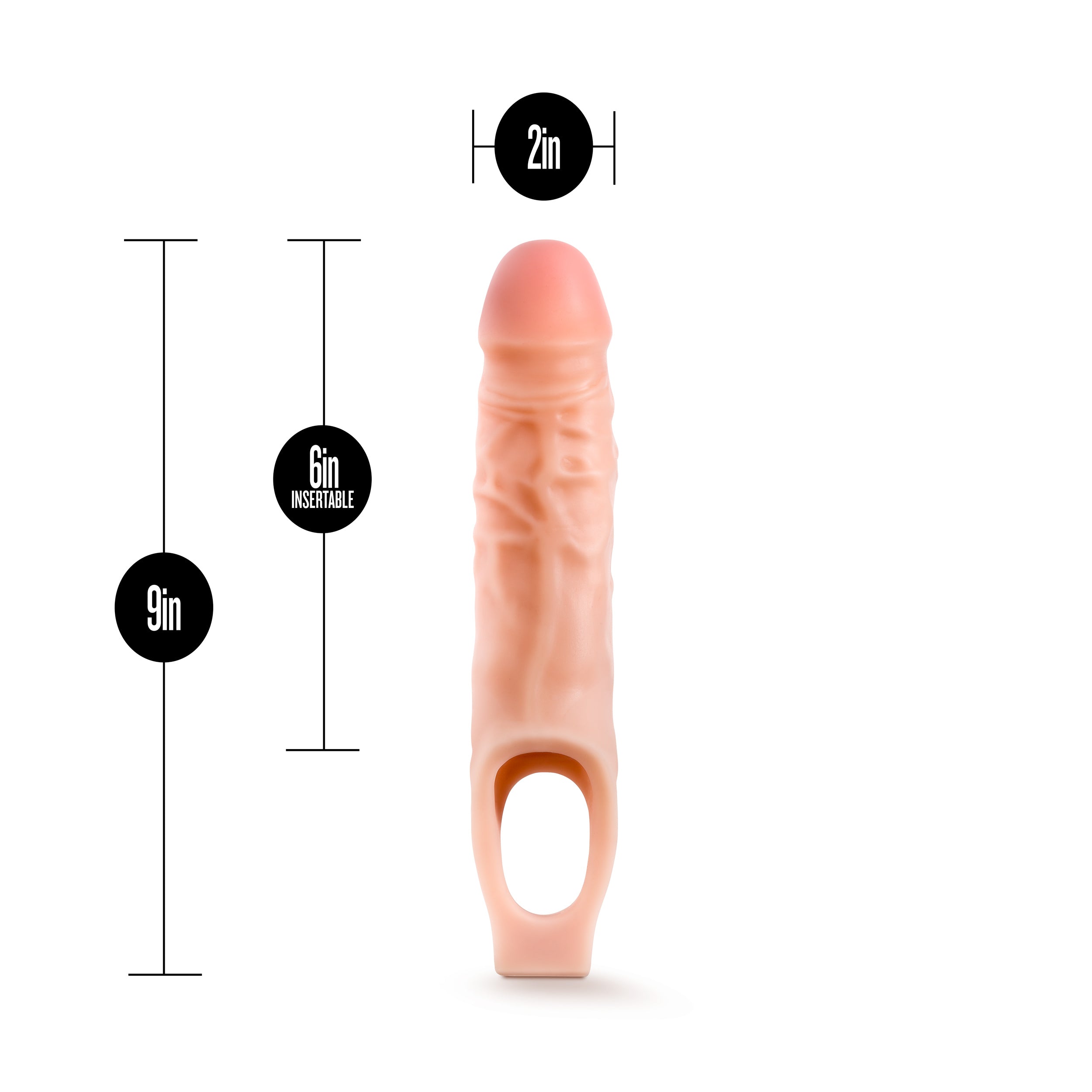 Performance 9 Inch Cock Sheath Penis Extender with Vanilla Scent SLEEVES