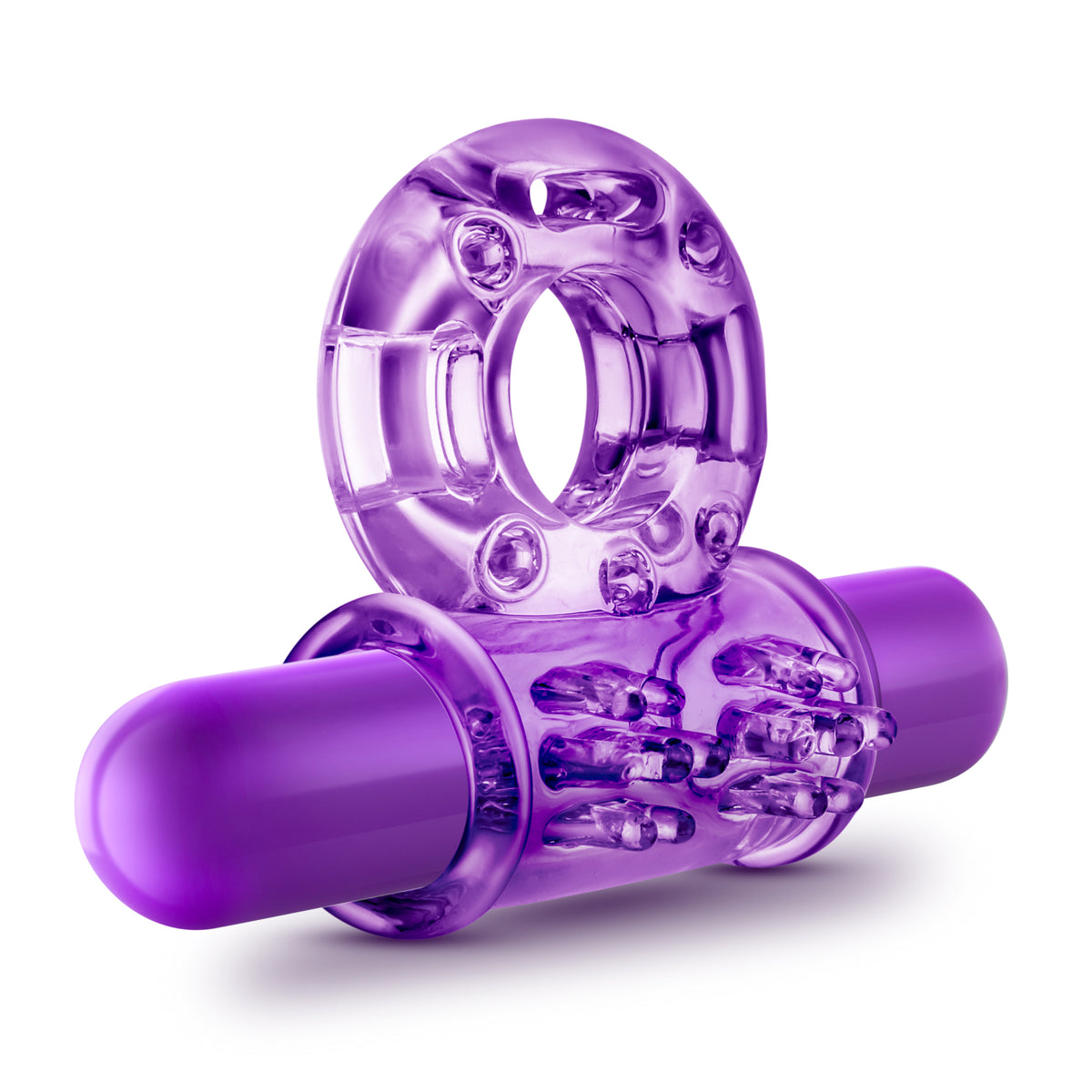 Play With Me Couples Play Vibrating Cock Ring in Purple > Sex Toys > Couples Toys