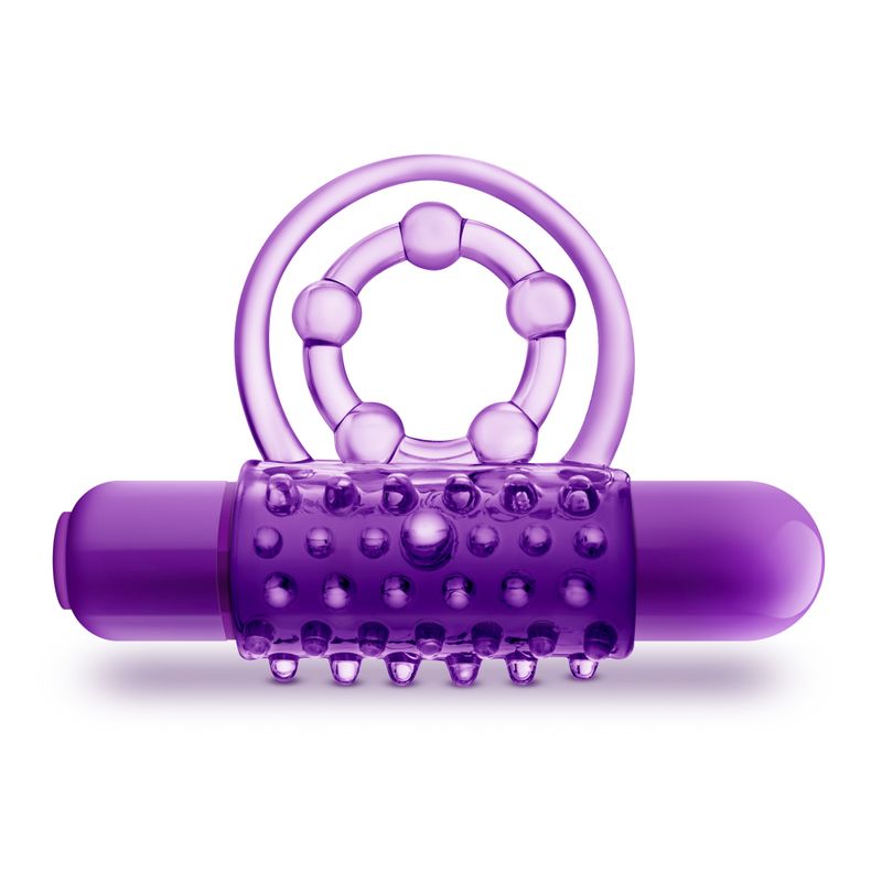 Play With Me The Player Vibrating Double Strap Cock Ring in Purple > Cock Ring > Vibrating