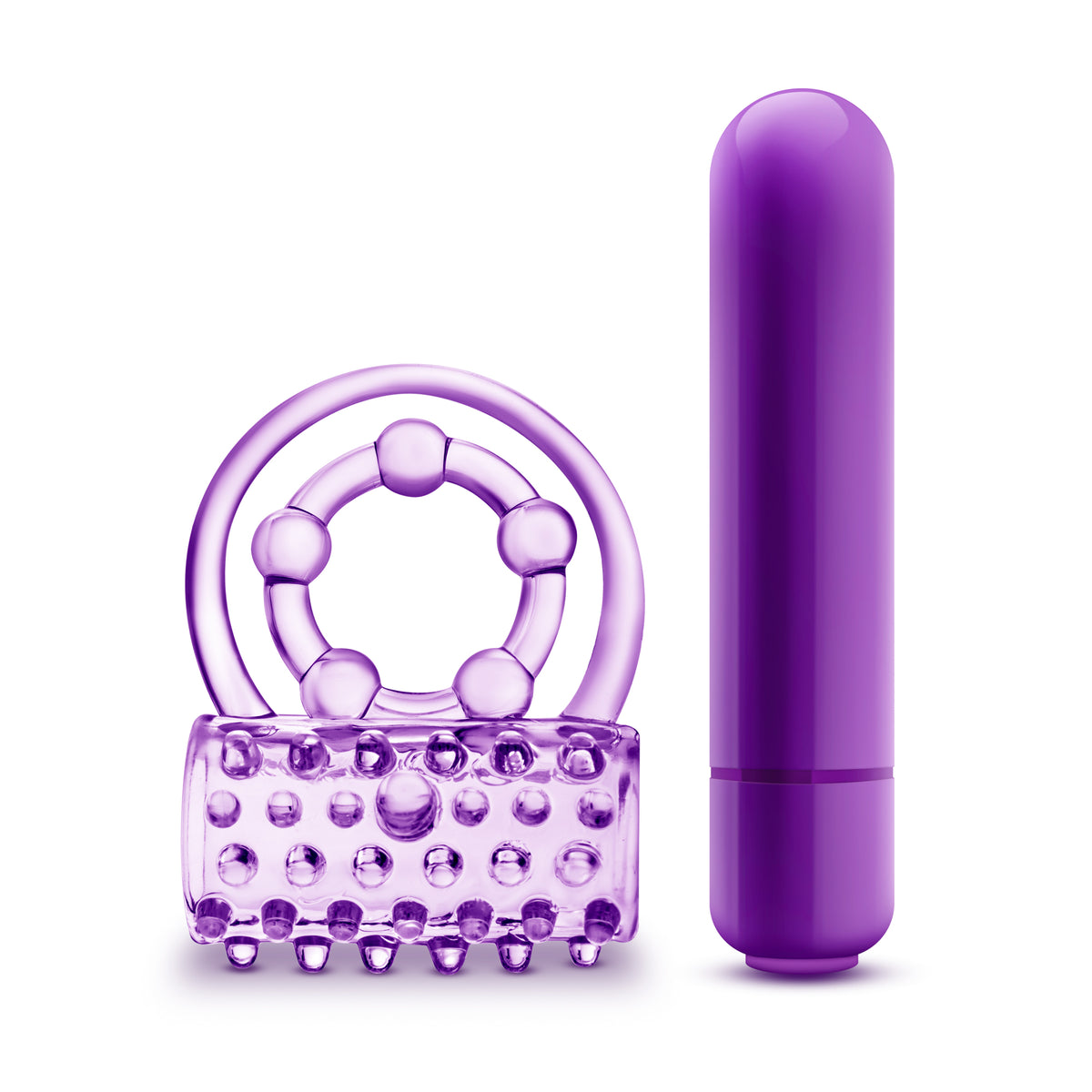 Play With Me The Player Vibrating Double Strap Cock Ring in Purple > Cock Ring > Vibrating