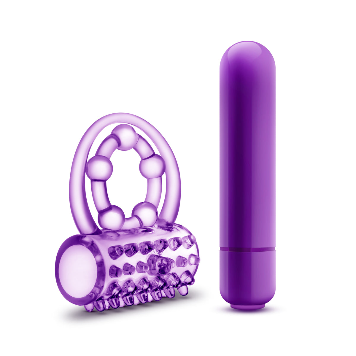 Play With Me The Player Vibrating Double Strap Cock Ring in Purple > Cock Ring > Vibrating