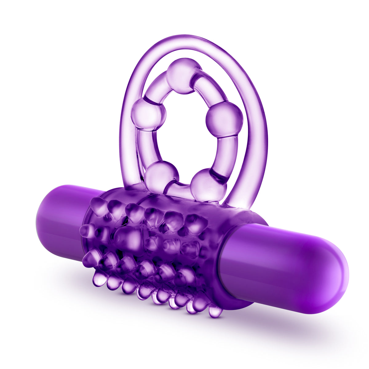 Play With Me The Player Vibrating Double Strap Cock Ring in Purple > Cock Ring > Vibrating