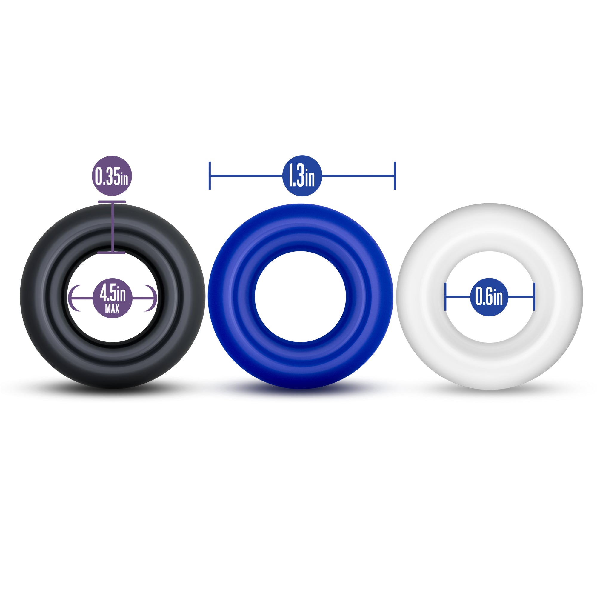 Stay Hard Donut Rings for Enhanced Performance and Stamina COCK RING Set